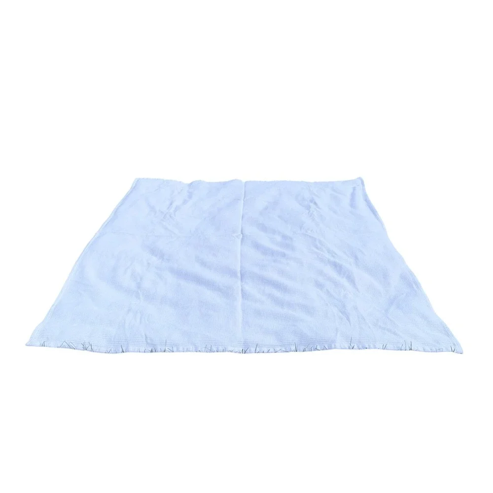 Lauren Ralph Lauren Waffle Knit Blanket Full Queen White Good Cotton Bedding
